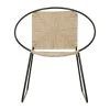 SEMA DESIGN Fauteuil Rond En Jute Naturel Et Fer Noir - Madeira