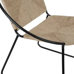 SEMA DESIGN Fauteuil Rond En Jute Naturel Et Fer Noir - Madeira -SEMA design Boutique 77121 DET03 WEB