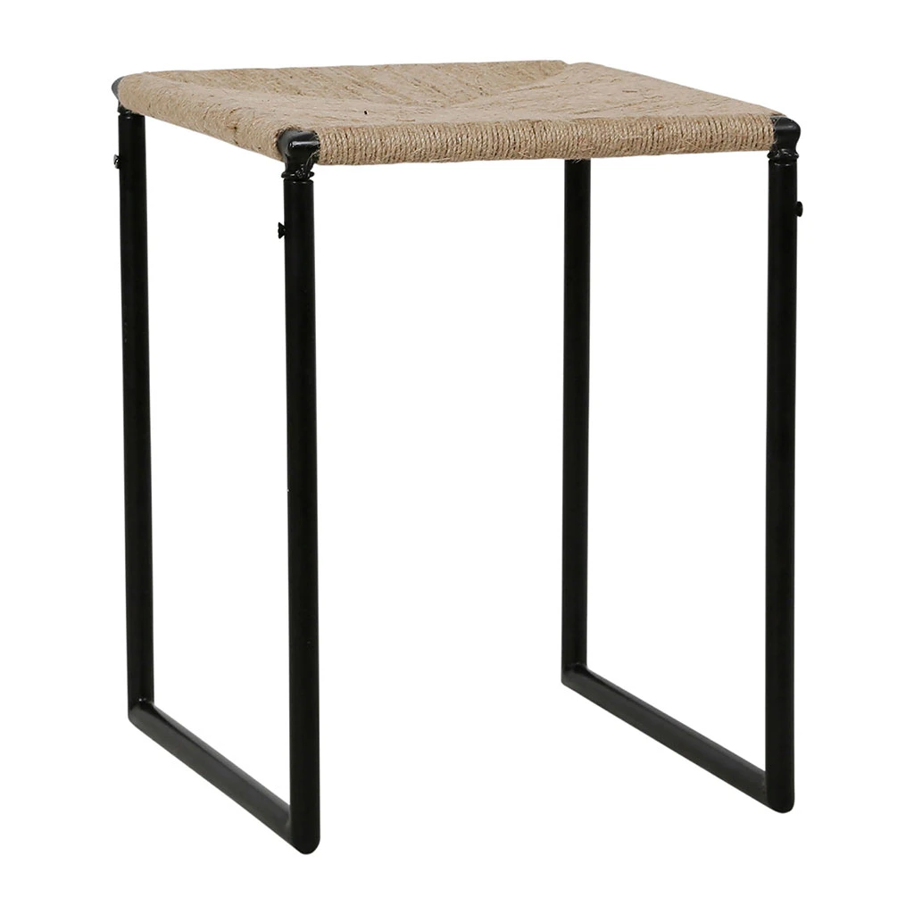 SEMA DESIGN Tabouret En Jute Naturel Et Fer Noir - Madeira 4 SEMA DESIGN Tabouret En Jute Naturel Et Fer Noir - Madeira – Image 2