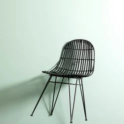 Zago Chaise En Rotin Naturel Et Metal Noir - KUBU -SEMA design Boutique 78583 ambi 9 4