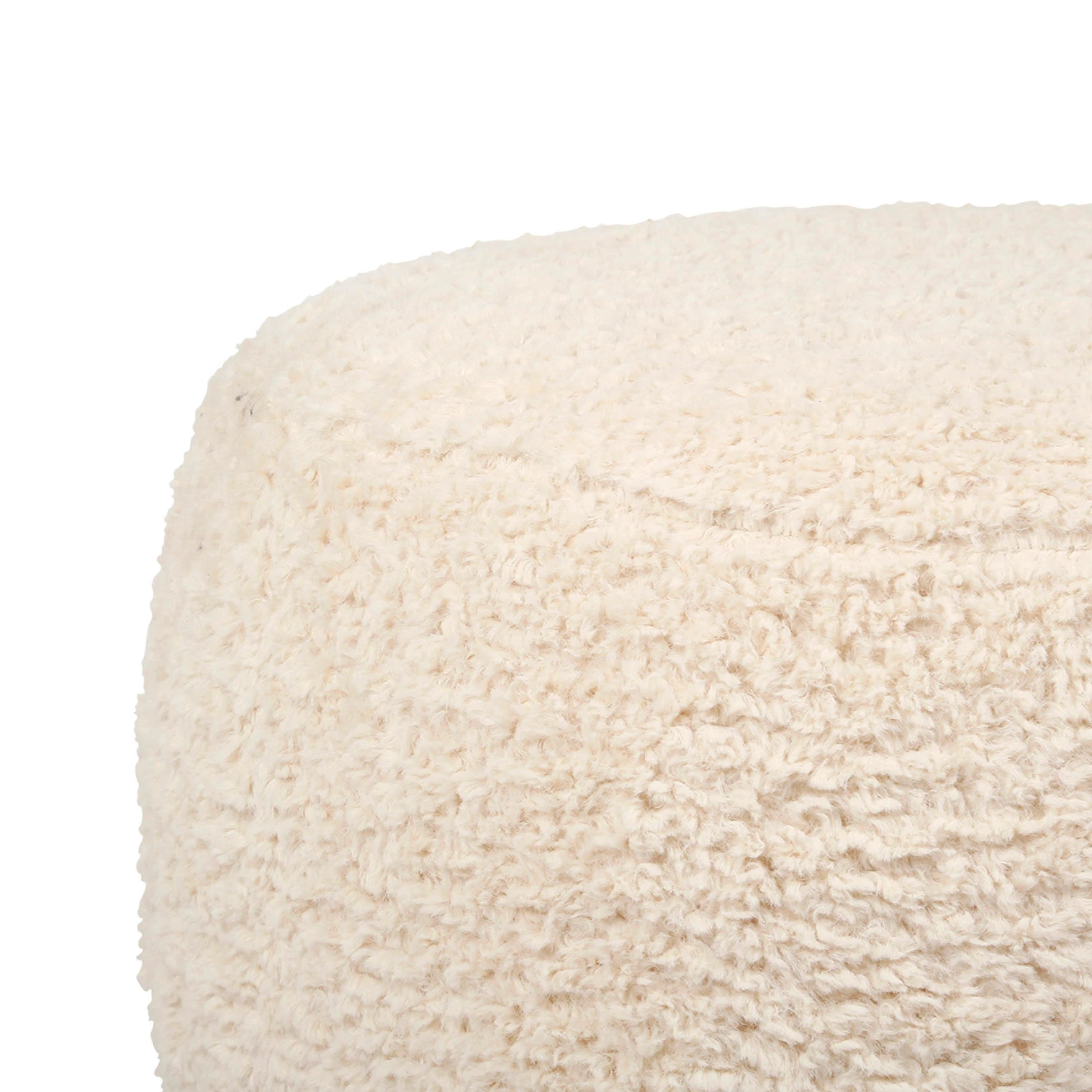 SEMA DESIGN Pouf D'intérieur En Tissu Bouclette Crème Et Noir - Cosine 7 SEMA DESIGN Pouf D'intérieur En Tissu Bouclette Crème Et Noir - Cosine – Image 5