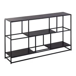 Côté Table Console Industrielle En Fer Noir - Felia