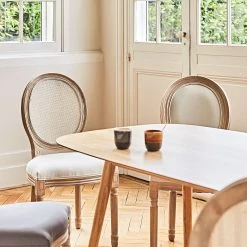 Home Déco Factory Chaise Medaillon En Bois D'hévea Beige -SEMA design Boutique ce240 amb 202205 photo3860 fdsjour31627 1