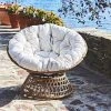 Home Déco Factory Fauteuil D'exterieur Papasan En Rotin Avec Coussin Blanc - Cancun -SEMA design Boutique d0689 amb decojardin2022 8017 hd